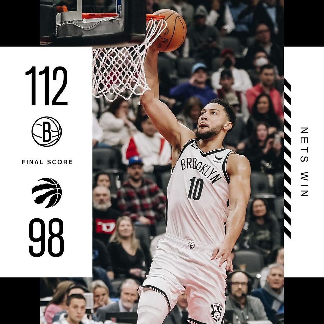 篮网客场力克猛龙，连胜达到四场